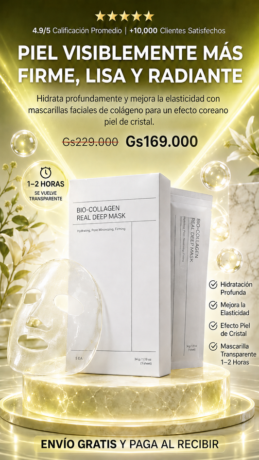 Bio Collagen Mask™ – Efecto Coreano Piel de Cristal